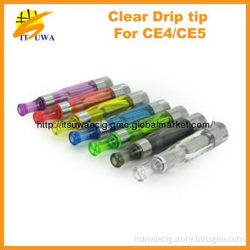 2013 Hottest clear drip tips ce4/ce5  coil head long wick